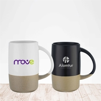 17 oz. Capacity Two-tone Ceramic Mug with a Vintage Finish. Comfortable......