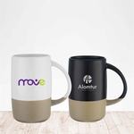 LACHLAN - 17 OZ TWO-TONE CERAMIC MUG WITH VINTAGE FINISH