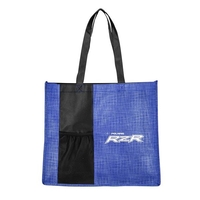 Cross hatch tote bag made of non-woven polypropylene an available in... from...