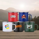 CHEYENNE - 16 OZ ENAMEL MUG WITH STAINLESS STEEL RIM