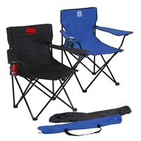 Portable Folding Chair w/ Cup Holder& Carry Bag,Holds 225lbs