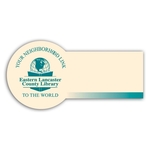 Laminated Name Badge (2"x4") Rectangle W/Round End