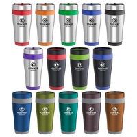 16 oz. tumbler with stainless steel outer wall, color liner and... from ASI...