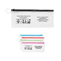 10" x 4" plastic pouches with slot for inserting a business... from ASI 98360...