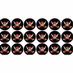 White Decal 1" square inch full color included 1" x 1"