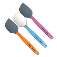 Spatula with imported silicone tip that's available in multiple colors.......