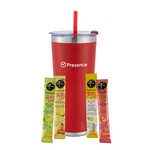 20oz. Tumbler w/ Straw & 4C® Sugar Free Tea 2 Go® Packets