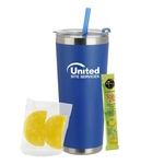 20oz. Tumbler w/ Straw, 4C® Sugar Free Tea Packet & Candy