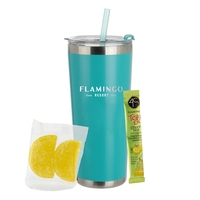 20oz. Stainless Steel Tumbler w/ Straw; set includes a 4C® Sugar... from ASI...