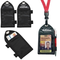 Credential wallet nylon body with a smooth fold over vel cro,... from ASI...