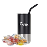 16 oz. Tumbler w/ Stainless Steel Straw & Sunkist Fruit Gems