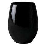12oz Black Elegant Stemless Plastic Glass