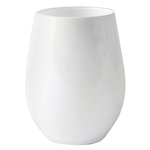 12oz White Elegant Stemless Plastic Glass