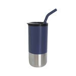 Vacuum Stainless Steel Tumbler with Straw, 18 oz.