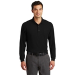 Port Authority Long Sleeve Silk Touch Polo with Pocket.