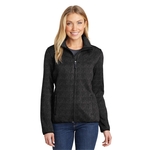 Port Authority Women's Sweater Fleece Jacket.