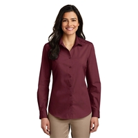 Port Authority Ladies Long Sleeve Carefree Poplin Shirt.... from ASI 84863...