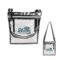 9" x 10" clear satchel bag an adjustable strap, zipper and... from ASI 98360...