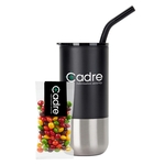 16 oz. Tumbler w/ Stainless Steel Straw & Skittles Candy
