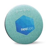 Stereo, universal wireless speaker with fabric front speaker cover Dual...