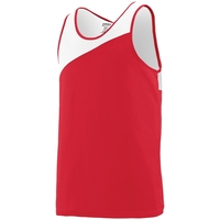 Adult jersey with moisture wicking, asymmetrical contrast color yoke, and...