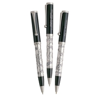 Twist action ballpoint pen with two-piece triangular gift box.... from ASI...