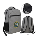300D Laptop Heather Zippered Pocket Backpack