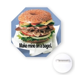3" Octagon Shape Full Color Chipboard Button