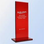 Jade Glass Red Rectangle Award