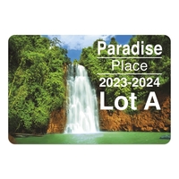 2" x 3 1/2" parking permit decal made of white vinyl... from ASI 56950 Gill...