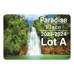 Rectangle White Vinyl Full Color Numbered Outside Parking