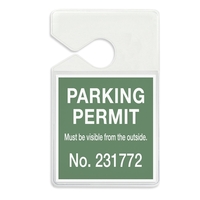 Clear Acetate Vertical Vehicle Hang Tag Holders, 2.63" x 3"
