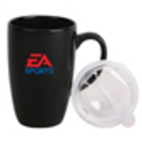 12 oz. Ceramic Mug with Clear Lid.... from ASI 40261 Berney-Karp Inc /...