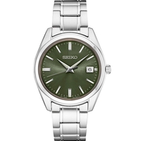 Essentials SS Quartz Green Dial