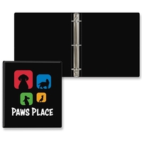 1 1/2" Round three ring binder made of vinyl that accommodates... from ASI...