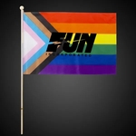 12" x 18" Progress Pride Rainbow Flag