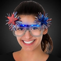 Patriotic eyeglasses with 4 bright blue LED lights.... from ASI 42016...