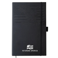 Hardcover notebook debossed, 80 sheets of off-white paper, paper pocket,...