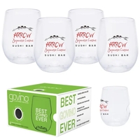 Four pack of 12 oz. wine or cocktail glasses, dishwasher-safe and... from ASI...