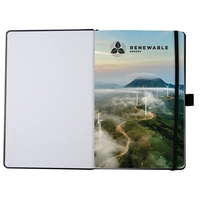 Custom deboss imprint, full-color Tip-In page, paper pocket, bookmark and...