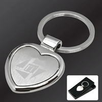 Heart-shaped metal key tag with split ring hardware.... from ASI 39820...