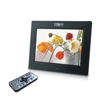 8" digital photo frame with remote control for slideshows and media... from...
