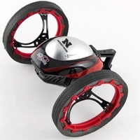 Radio controlled gyro two-wheel 4CH 2.4GHz jumping car; requires 4 AAA......