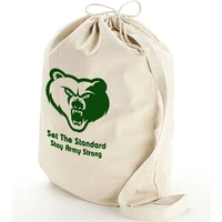 12 oz. Small Cotton Canvas Drawstring Gym & Sports Backpack