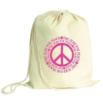 6 oz. Cotton Canvas Drawstring Gym & Sports Travel Backpack