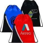 210DPolyester Drawstring Gym&Sport Backpack w/ Zipper Pocket