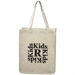 12oz.Cotton Canvas Reusable Book Tote Bag w/ Handles& Gusset