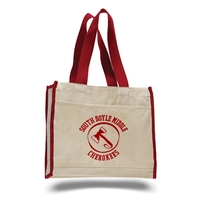 12 oz. cotton canvas tote bag with front pocket and 24... from ASI 39820...