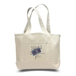 12oz.Cotton Canvas Reusable Shopping Tote w/ Pockets&Handles