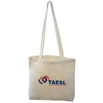 12 oz. Cotton Canvas Reusable Shopping Tote Bag w/ Straps